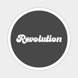 Revolution, white Magnet